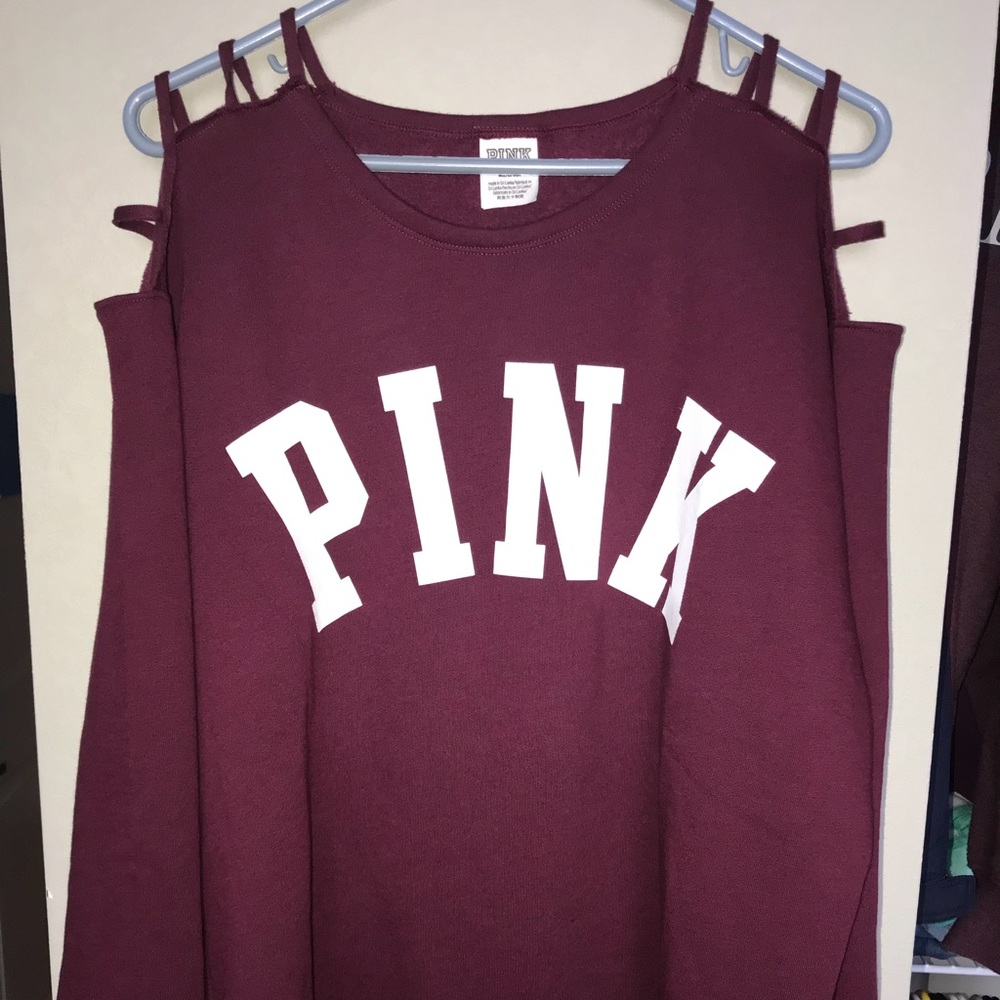 PINK Campus Strappy Shoulder Crew